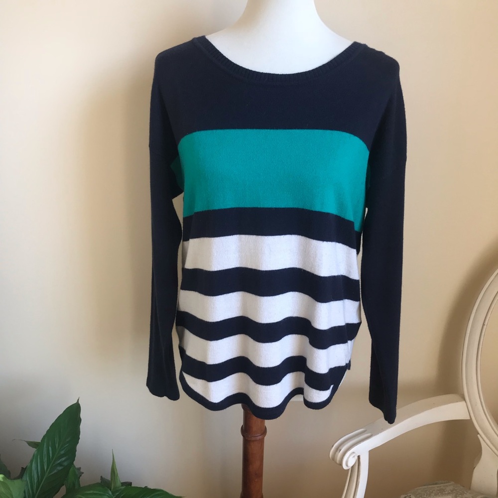 Forever 21 Stripe Scoop Neck Sweater